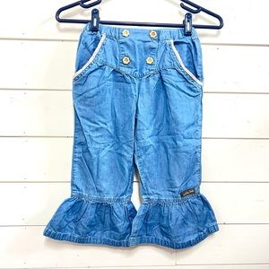 Matilda Jane pants blue jean duffel pants ankle knee size 6